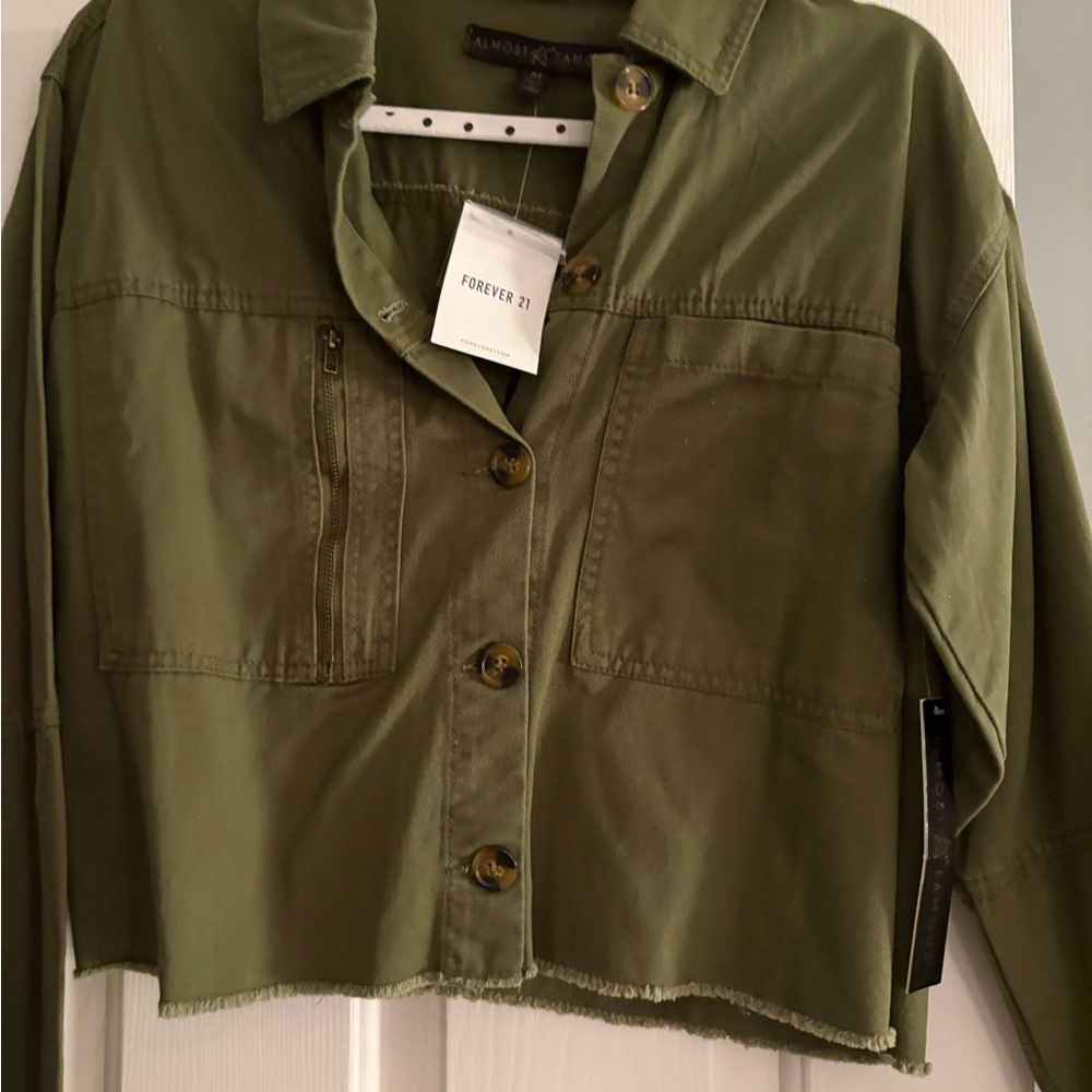 Forever 21 Utility Jacket in Olive